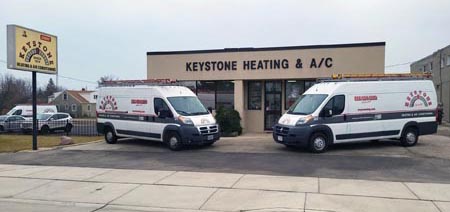 Keystone Heating & AC Headquarters and Service Vehicles